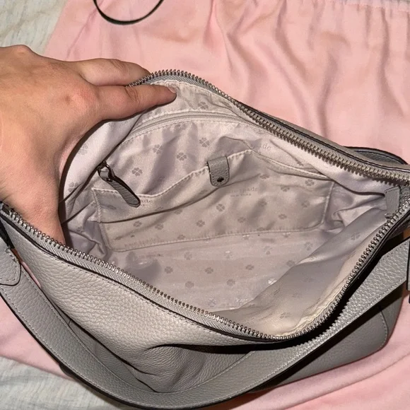 Kate Spade Grey Leather Shoulder Bag - Picture 3 of 4